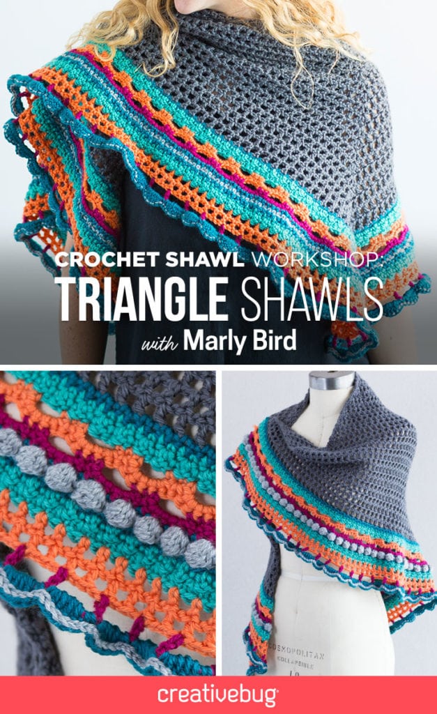 Creativebug Triangle Shawl Marly Bird