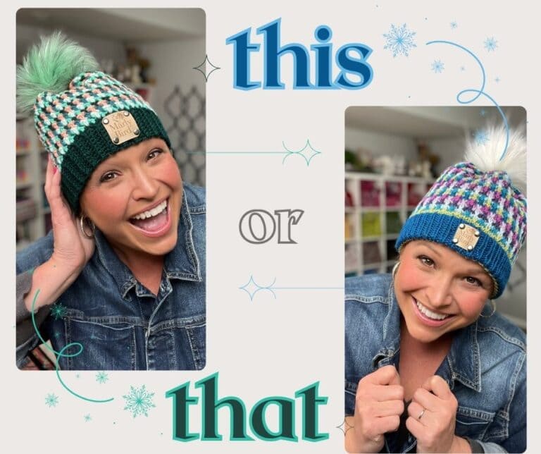 This or That Make-Along 2025 free knit and crochet hat patterns by Marly Bird