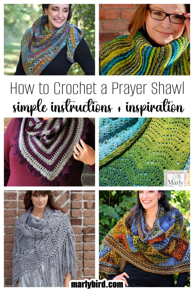 How to Crochet a Prayer Shawl and Free Crochet Prayer Shawl Patterns on the Marly Bird Website - more than 10 patterns to inspire and encourage - Marly Bird