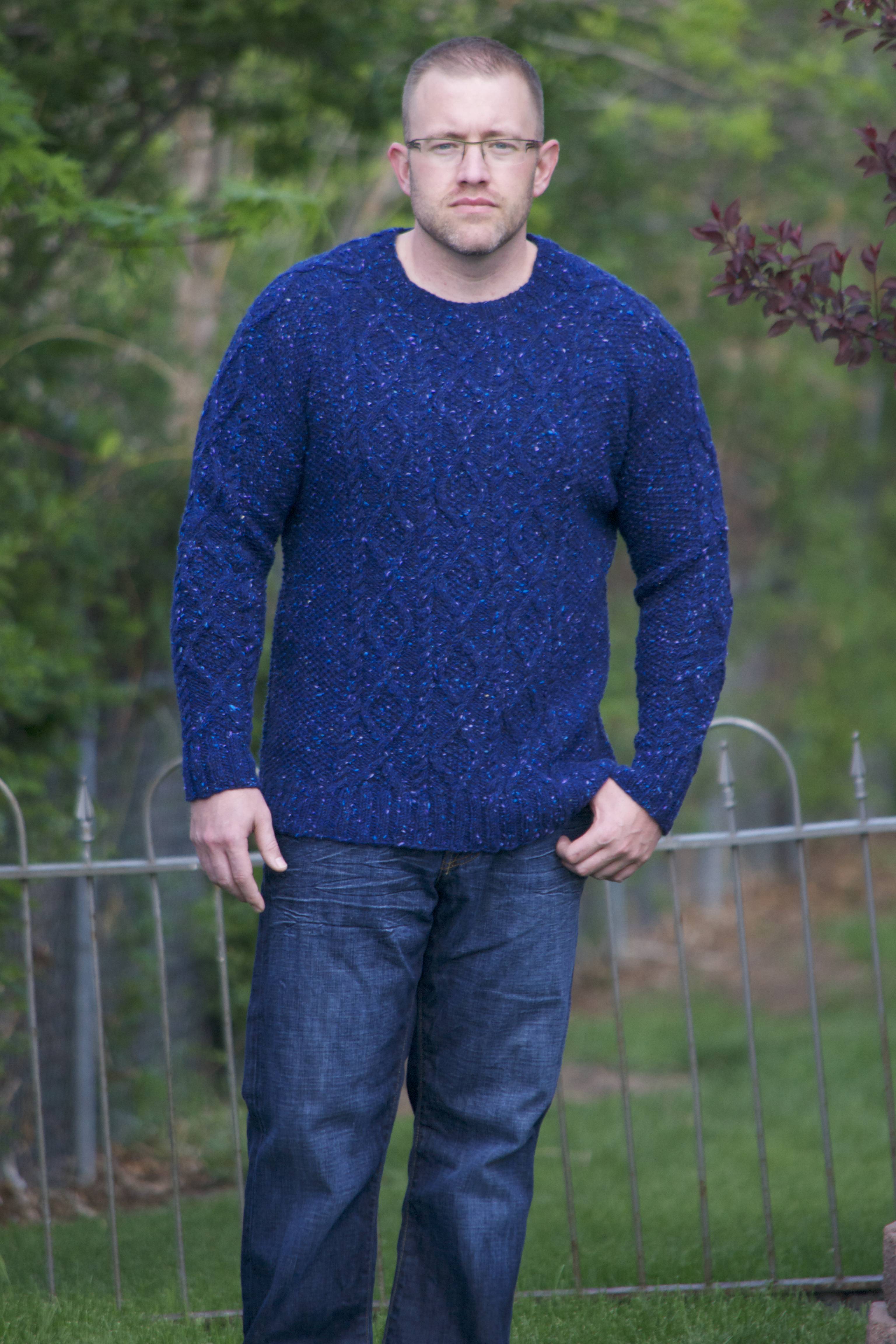 Mens Cable Knit Sweater Pattern - Marly Bird™
