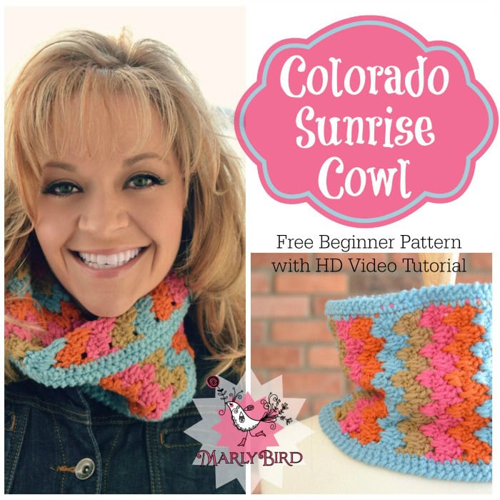 Colorado Sunrise Cowl Free Pattern at MarlyBird.com