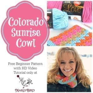 Colorado Sunrise Cowl Free Pattern at MarlyBird.com