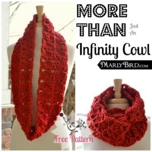 More Than Just An Infinity Cowl Free Pattern at www.MarlyBird.com