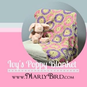 IvyPoppyBlanket by Marly Bird. Free Pattern at MarlyBird.com
