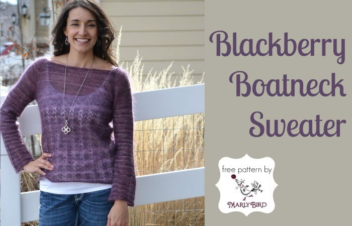 BLackberry Boatneck Sweater Pattern by Marly Bird - download link