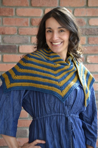 Stellar Stripes Crochet Shawl: Free Pattern by Marly Bird
