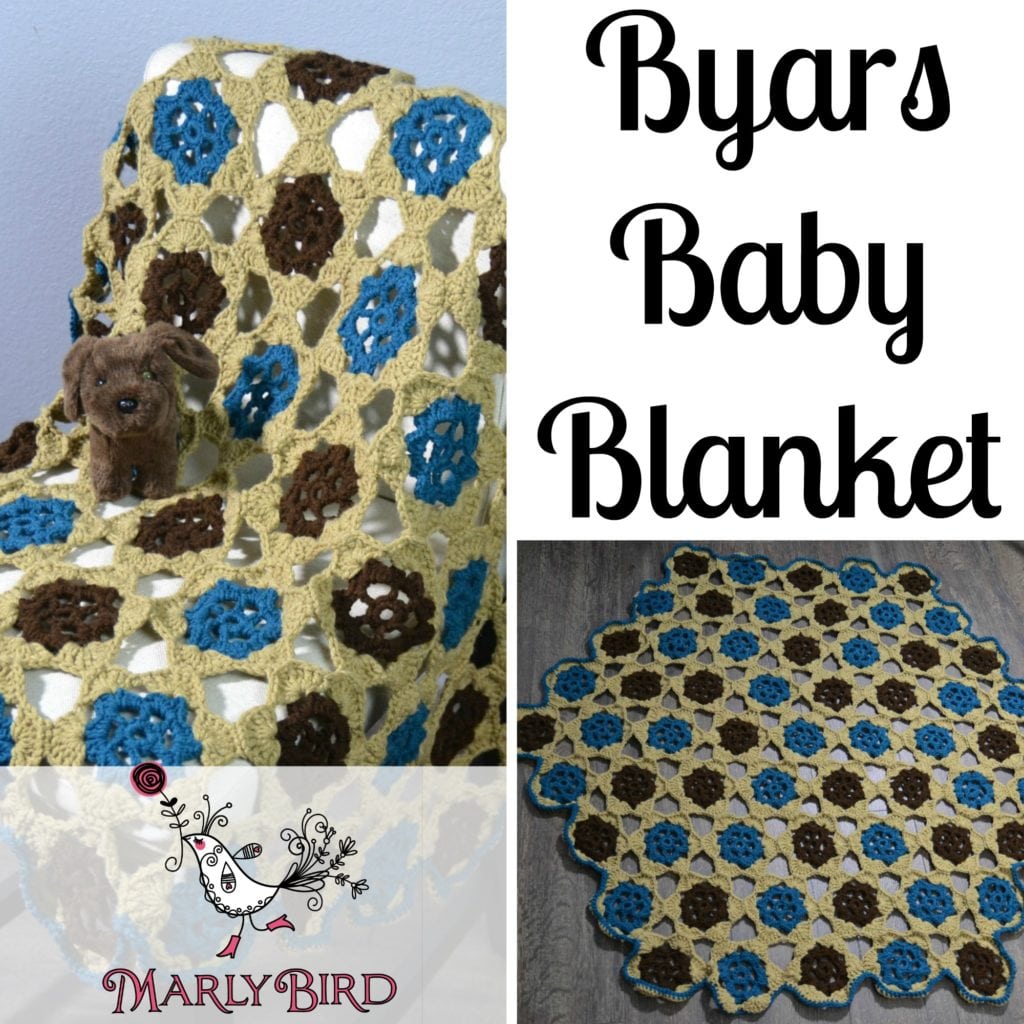 Byars Baby Blanket by Marly Bird. Free Crochet Pattern and Video Tutorial