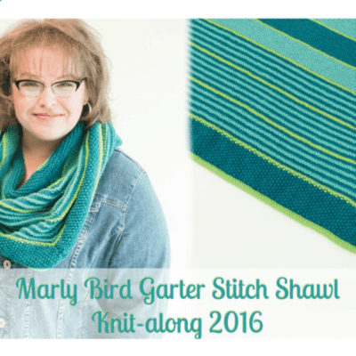 Marly Bird Garter Stitch Shawl Knit-along Section 4