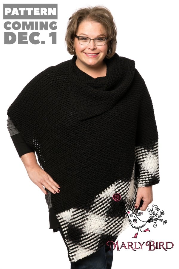 Planned Pooling Argyle Poncho Free Pattern by Marly Bird with Video Tutorial