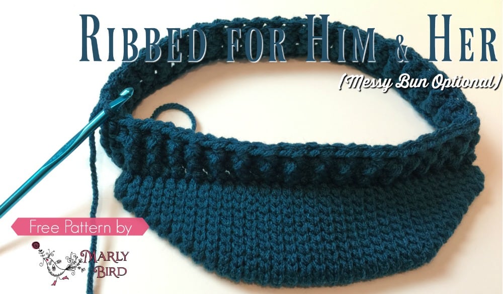 Free Crochet Messy Bun Hat Pattern by Marly Bird