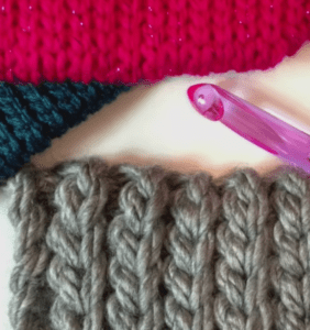 crochet slip stitch ribbing