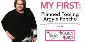 My First Planned Pooling Argyle Poncho with Marly Bird