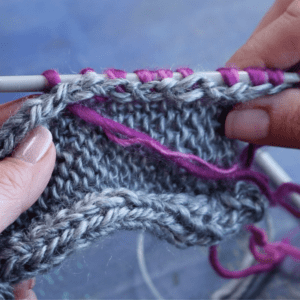 Knitted entrelac creativebug class with Marly Bird