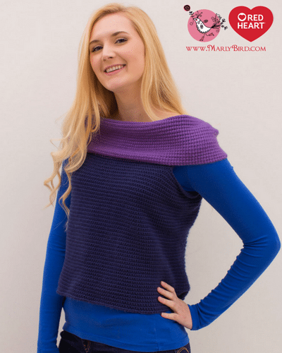 Transformation Sweater-FREE Red Heart Pattern by Marly Bird