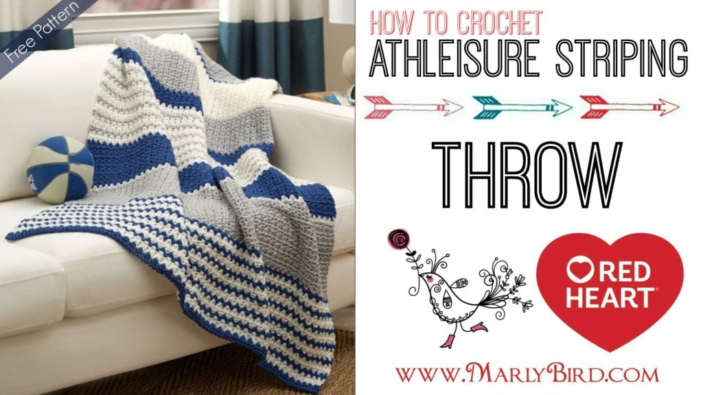 Athleisure Striping Throw Crochet Pattern and Free Video Tutorial