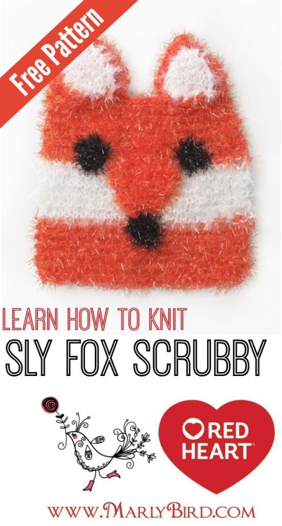 Learn to Knit Sly Fox Scrubby-FREE Pattern from Red Heart