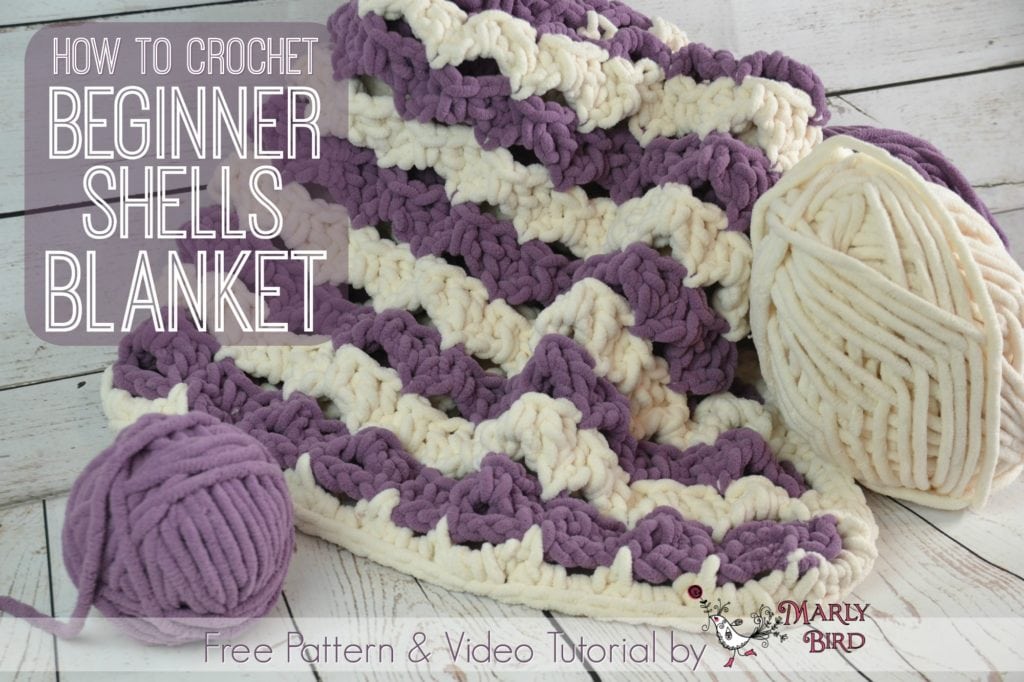 Crochet Beginner Shells Blanket