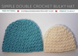 Red Heart Soft Essentials Patterns- Simple Double Crochet Bulky Hat