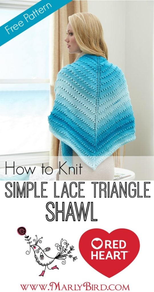 Simple Lace Triangle Shawl