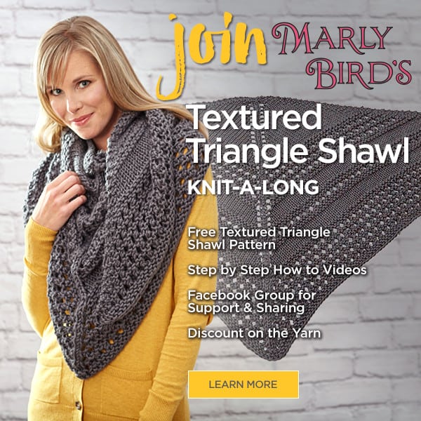 Marly Bird KAL-Textured Triangle Shawl