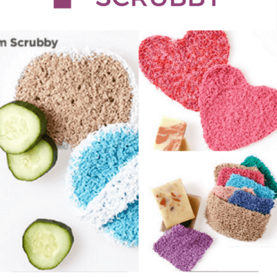 Dishcloth & Washcloth Scrubby Patterns in Red Heart Yarn 7 Months of Scrubby