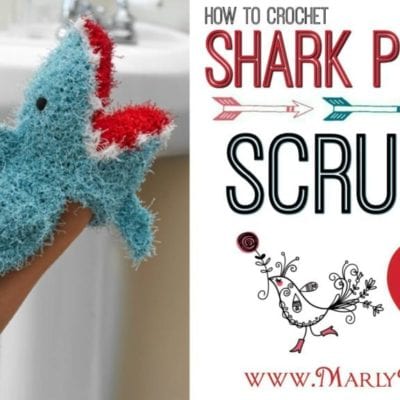How to Crochet the Shark Washcloth Scrubby Puppet