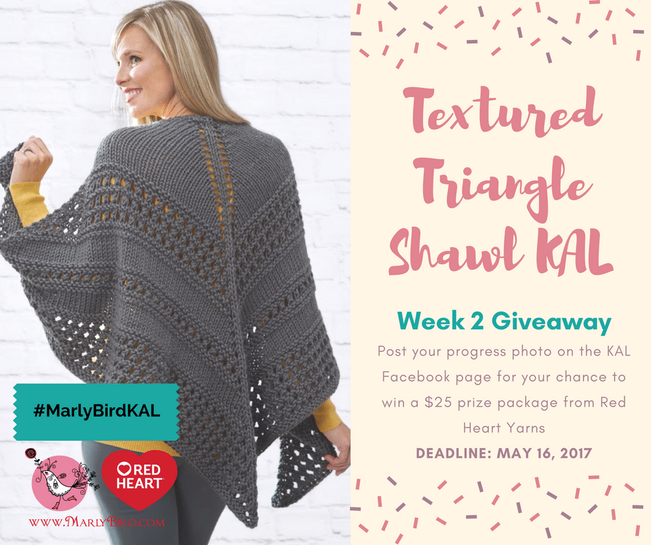 Week 2 Giveaway-Textured Triangle Shawl KAL