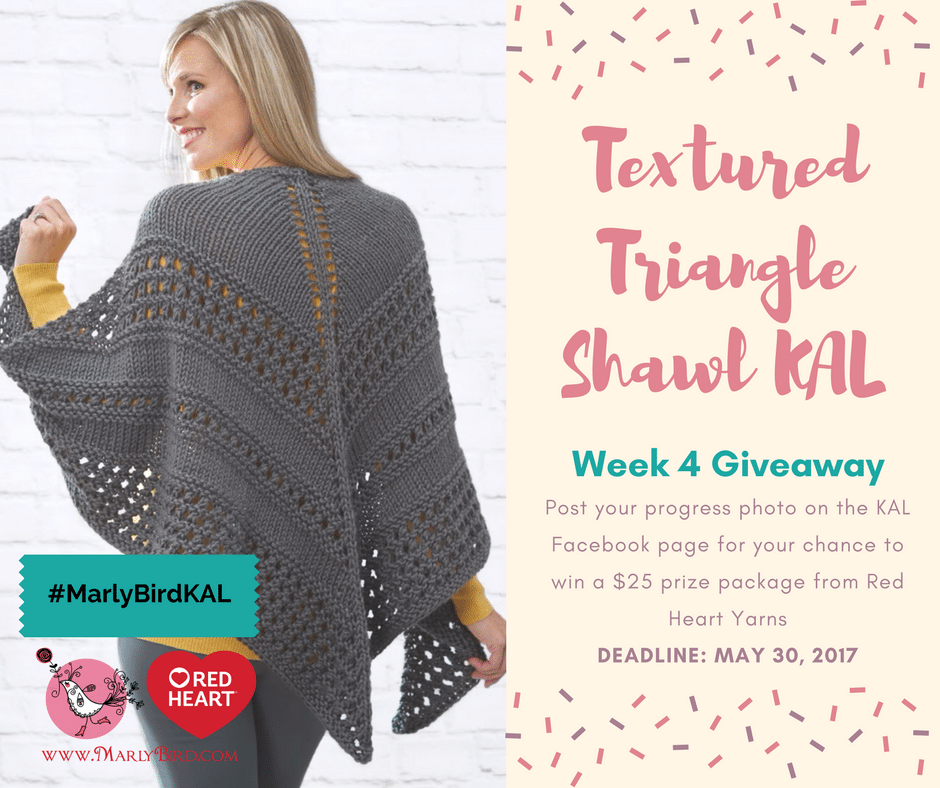 Textured Triangle Shawl Week 4