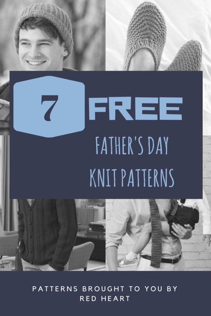 7 Free Knit Father's Day Patterns from Red Heart