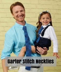 Red Heart Knit Father's Day Patterns-Garter Stitch Neckties