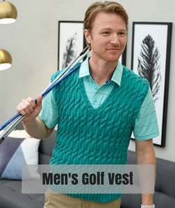 Red Heart Knit Father's Day Patterns-Men's Golf Vest