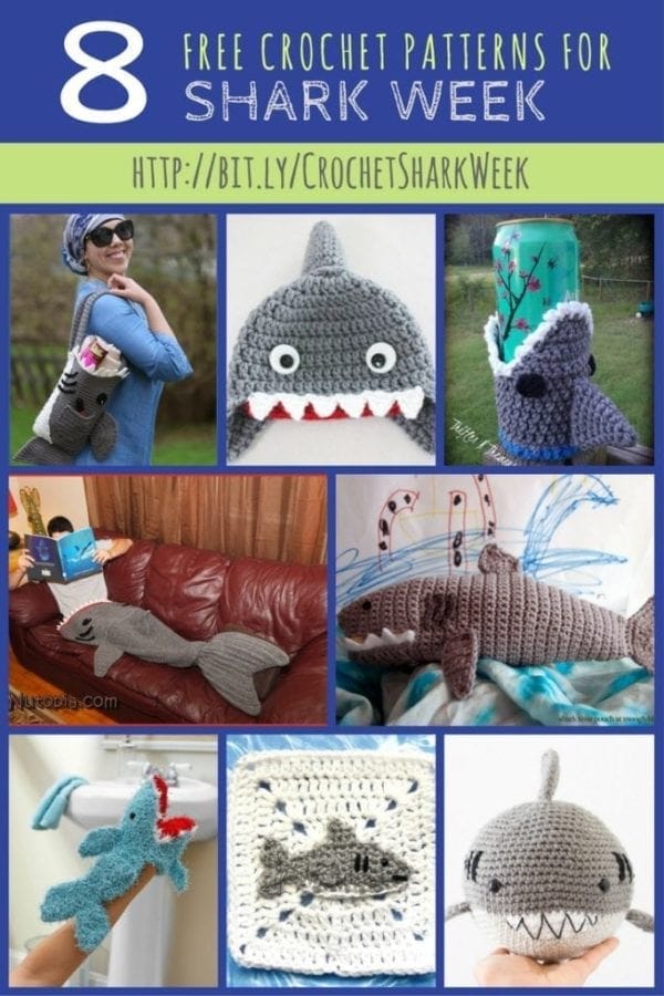 8 Free Shark Crochet Patterns for Shark Week Marly Bird