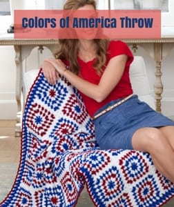 Colors of America Throw Free Patriotic Crochet Pattern from Red Heart