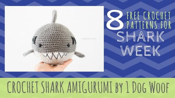 Crochet Shark Amigurumi by 1 Dog Woof