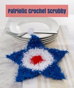 Patriotic Crochet Scrubby Free Patriotic Crochet Pattern from Red Heart