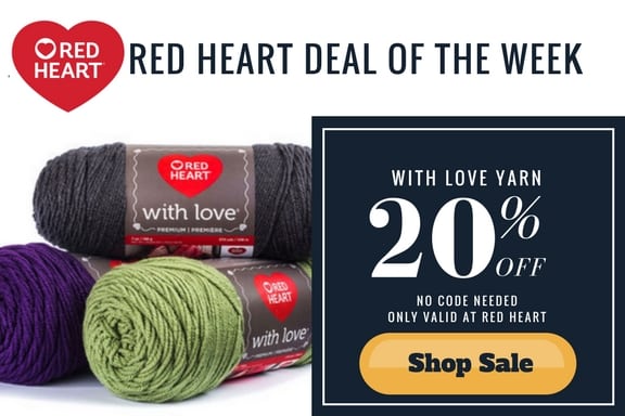 Red Heart Deal of the Week-Red Heart With Love 20% off