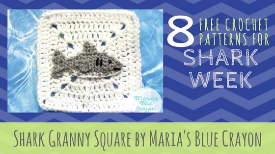 Shark Granny Square by Maria's Blue Crayon
