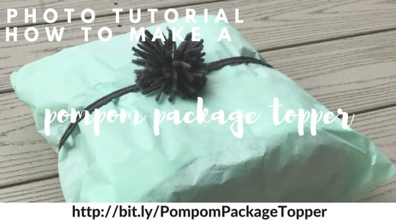 Photo Tutorial Pompom package topper