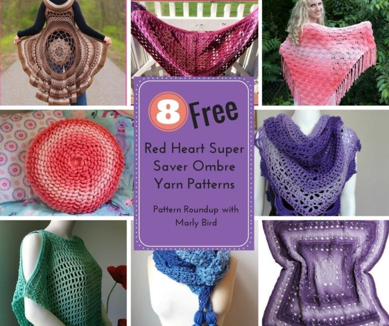 8 Free Red Heart Super Saver Ombre Yarn Patterns Marly Bird