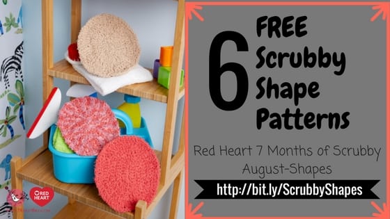 6 FREE Scrubby Shapes Patterns from Red Heart
