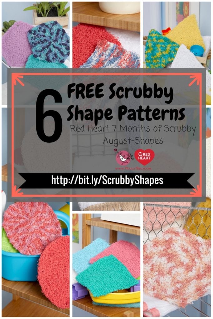 6 Free Scrubby Shapes Patterns from Red Heart