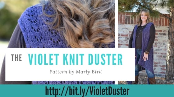 The Violet Knit Duster-Pattern by Marly Bird
