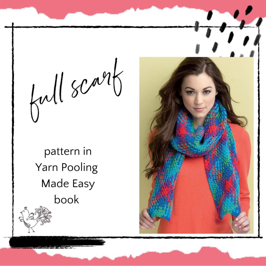 full scarf from yarn pooling made easy