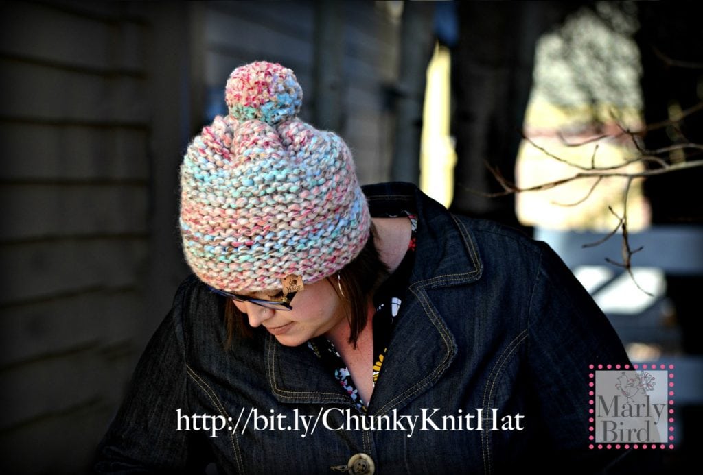 FREE Knit Beginner Hat-Absolute Beginner Chunky Hat