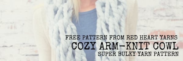 FREE Pattern-Cozy Arm Knit Cowl from Red Heart