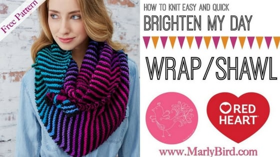 Video Tutorial and FREE Pattern for the Brighten My Day Knit Wrap