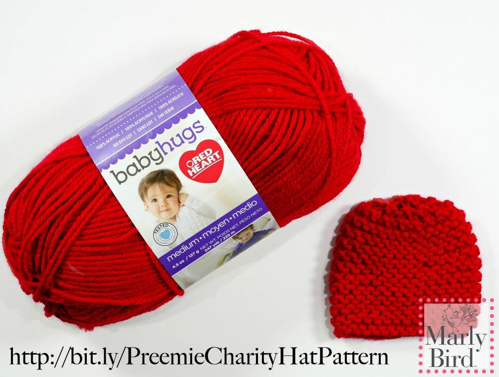 Absolute Beginner Preemie FREE Knit Hat pattern by Marly Bird