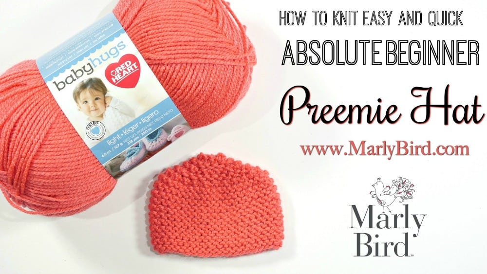 FREE Beginner Knit Preemie Hat Pattern with Video Tutorial