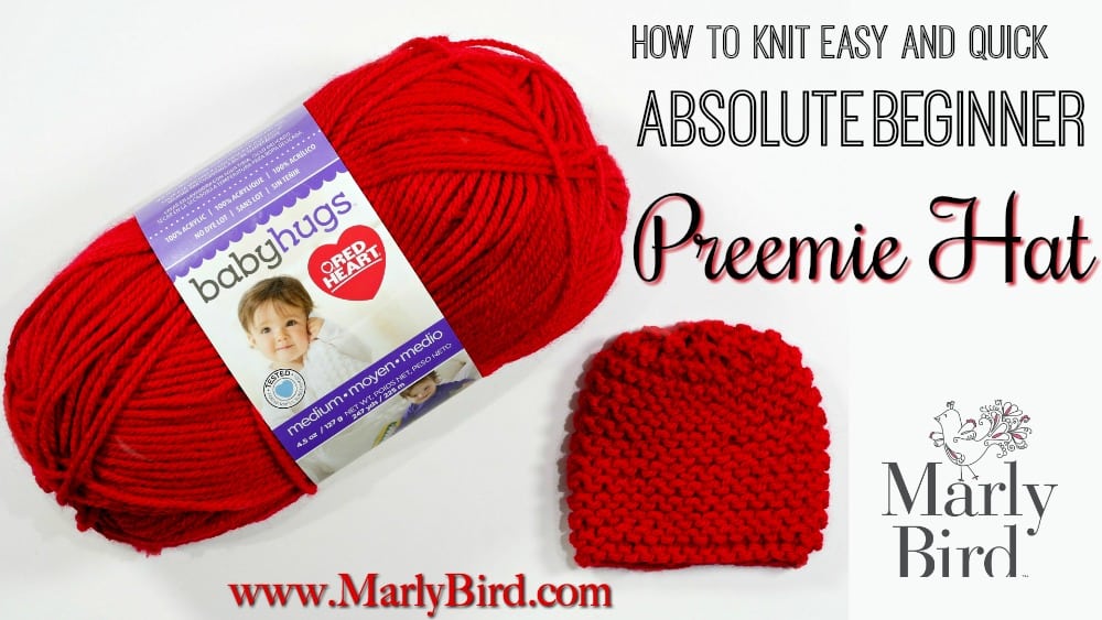 Free Beginner Knit Preemie Hat Pattern for Charity by Marly Bird