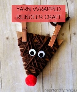 Yarn Wrapped Reindeer Craft